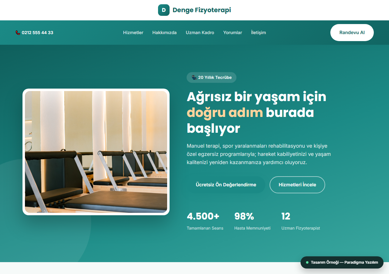 Fizyoterapi Kliniği Tasarımı