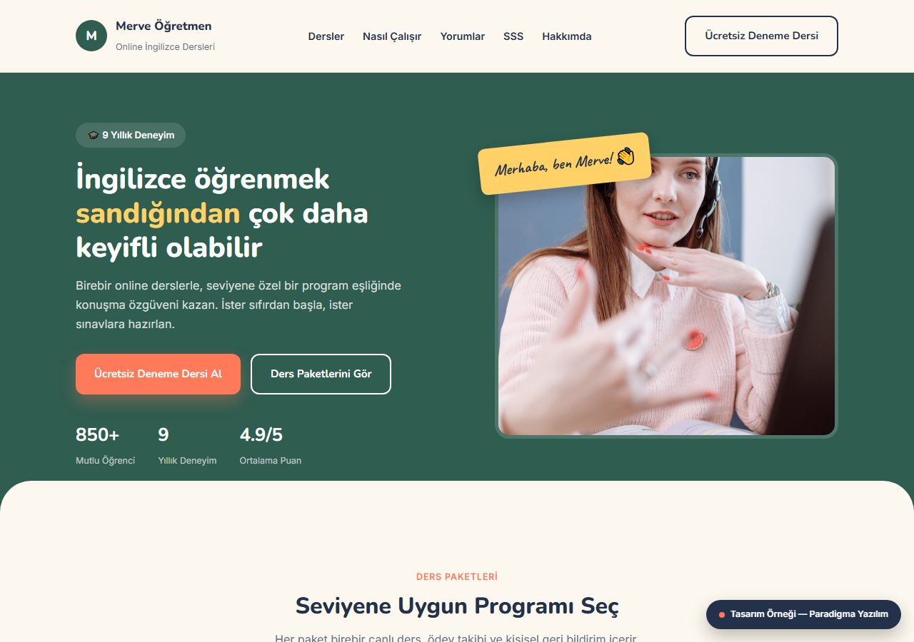 Online Öğretmen / Eğitmen Tasarımı